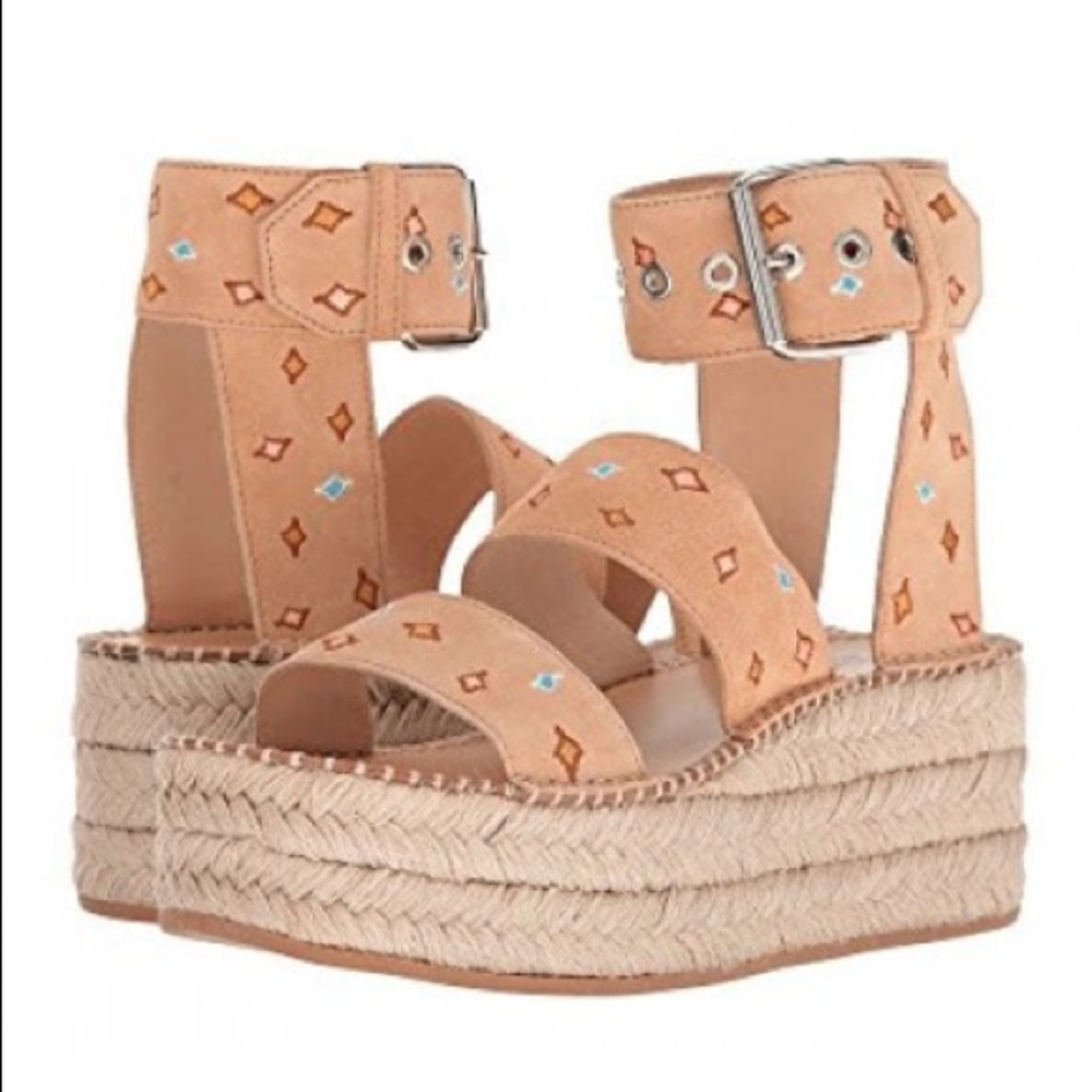 Rag & Bone | Tara Embroidered Suede Platform